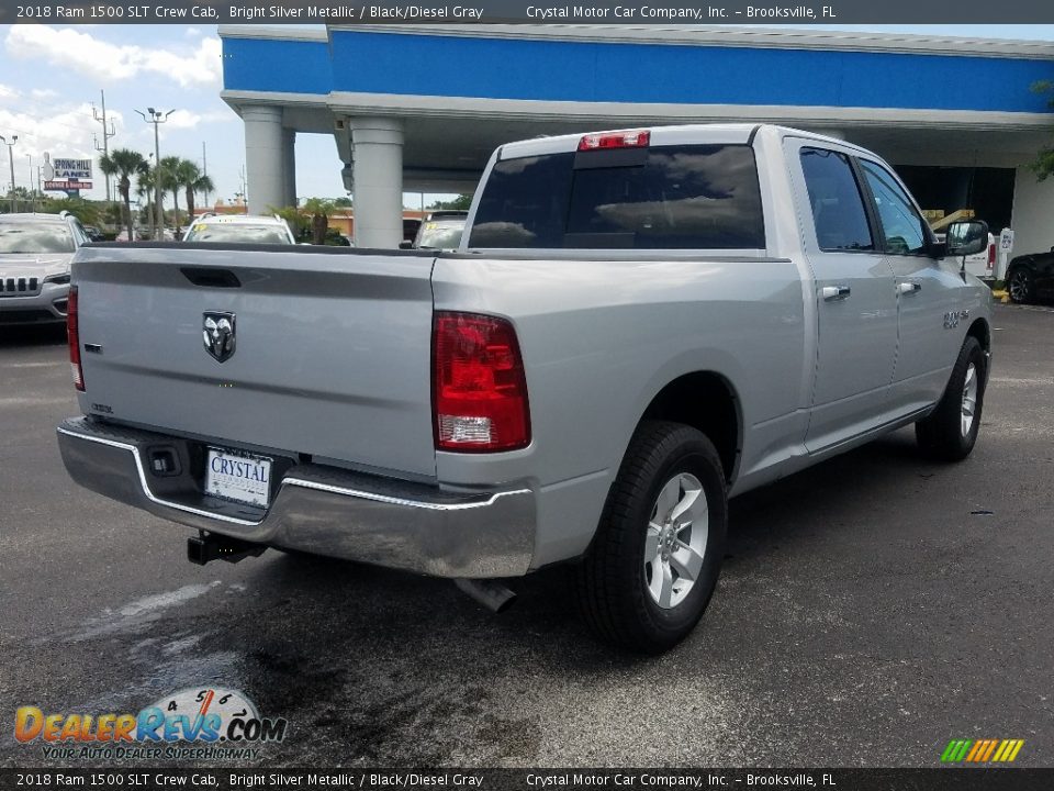 2018 Ram 1500 SLT Crew Cab Bright Silver Metallic / Black/Diesel Gray Photo #5