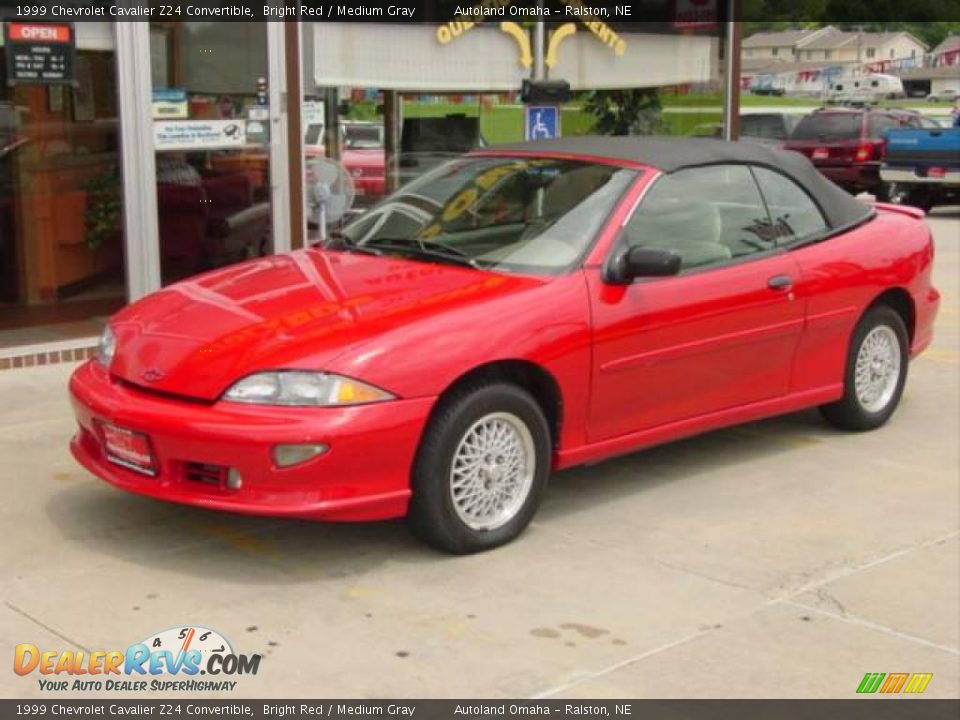 1999 Chevrolet Cavalier Z24 Convertible Bright Red / Medium Gray Photo #1