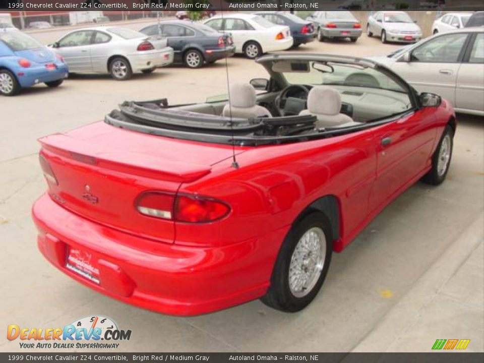 1999 Chevrolet Cavalier Z24 Convertible Bright Red / Medium Gray Photo #13