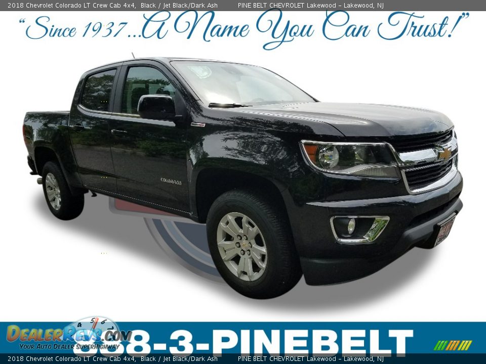 2018 Chevrolet Colorado LT Crew Cab 4x4 Black / Jet Black/Dark Ash Photo #1