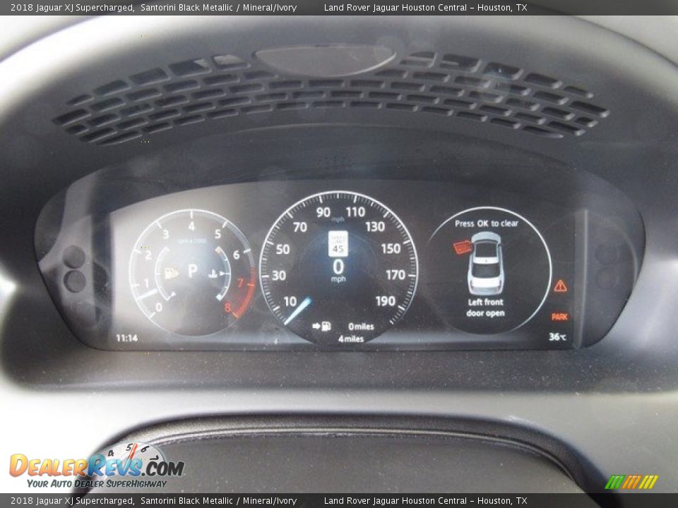 2018 Jaguar XJ Supercharged Santorini Black Metallic / Mineral/Ivory Photo #30