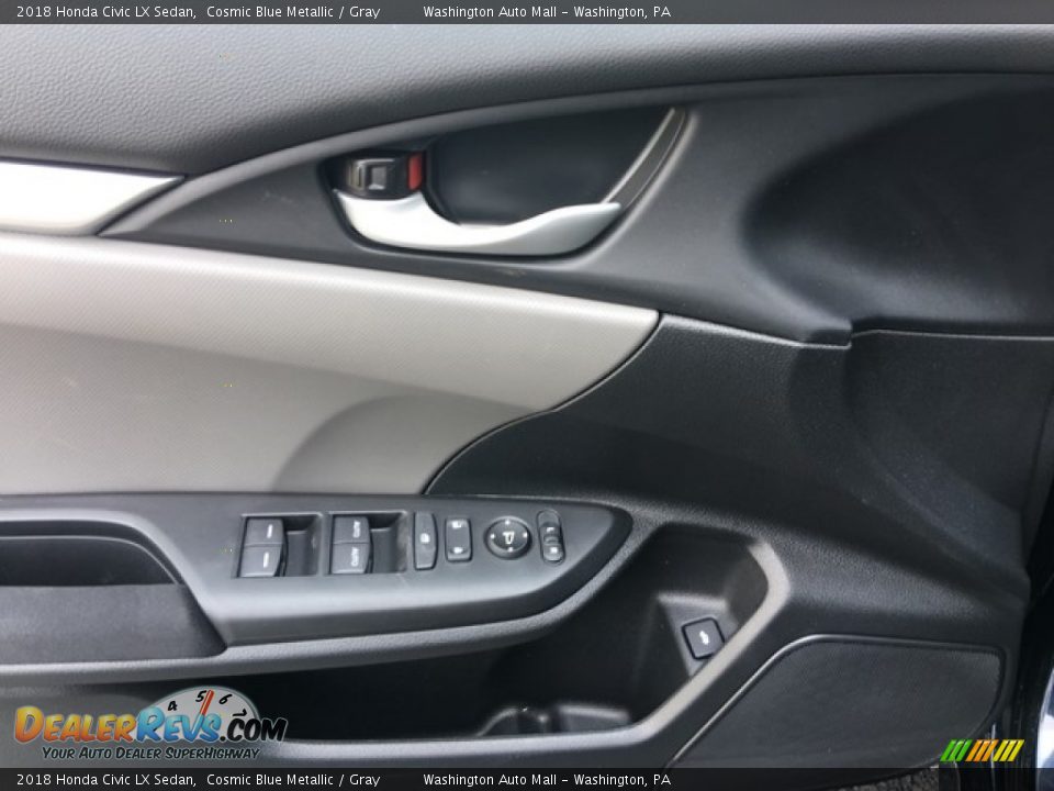 2018 Honda Civic LX Sedan Cosmic Blue Metallic / Gray Photo #10