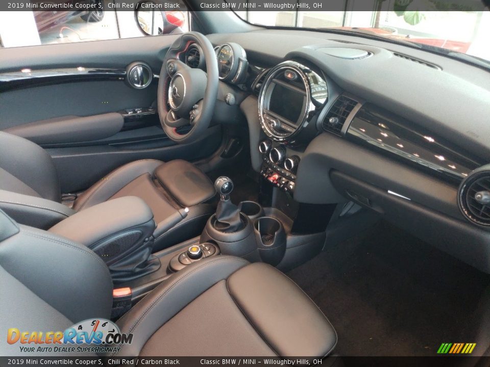 Carbon Black Interior - 2019 Mini Convertible Cooper S Photo #6