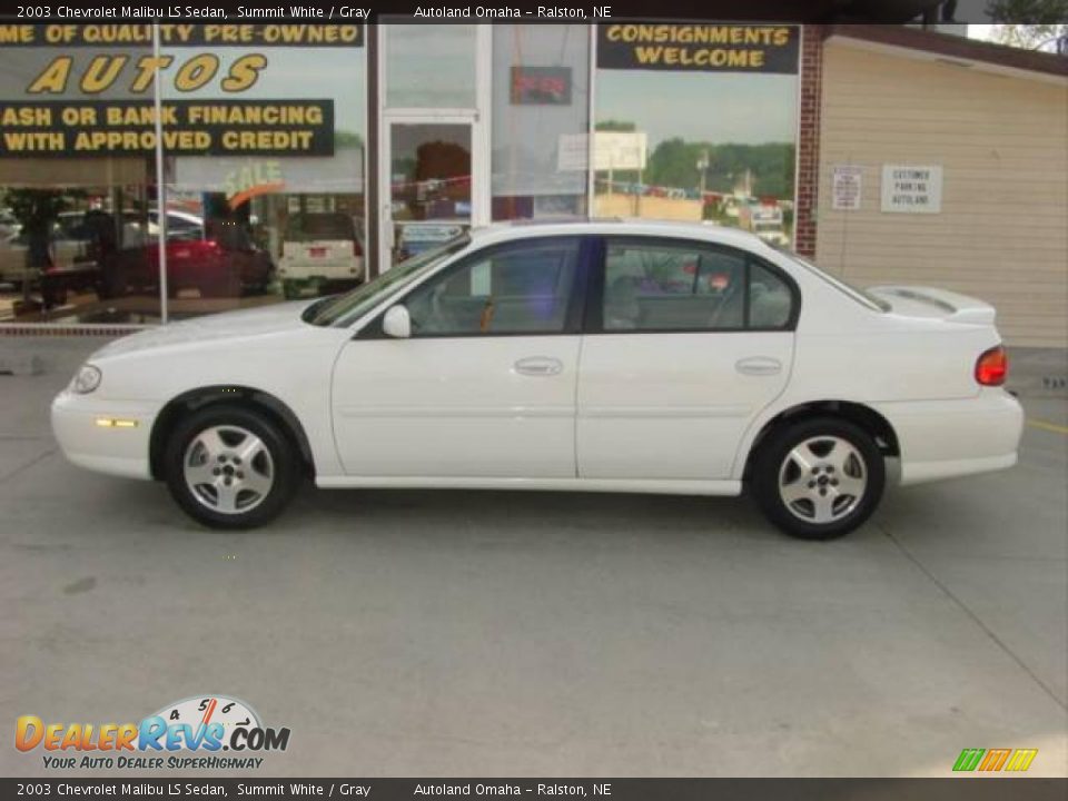 2003 Chevrolet Malibu LS Sedan Summit White / Gray Photo #1