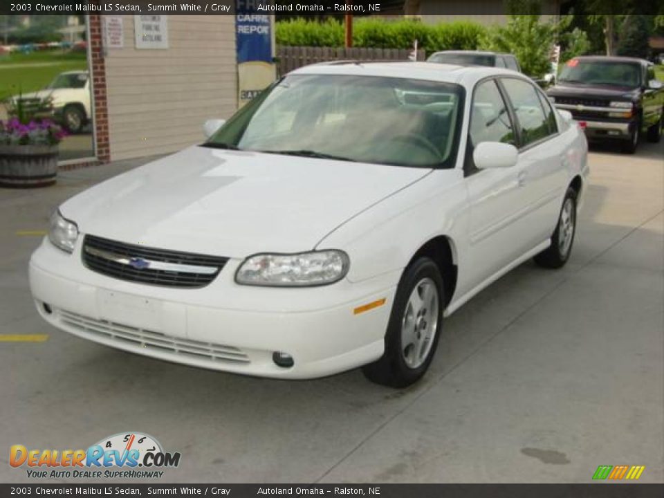 2003 Chevrolet Malibu LS Sedan Summit White / Gray Photo #5