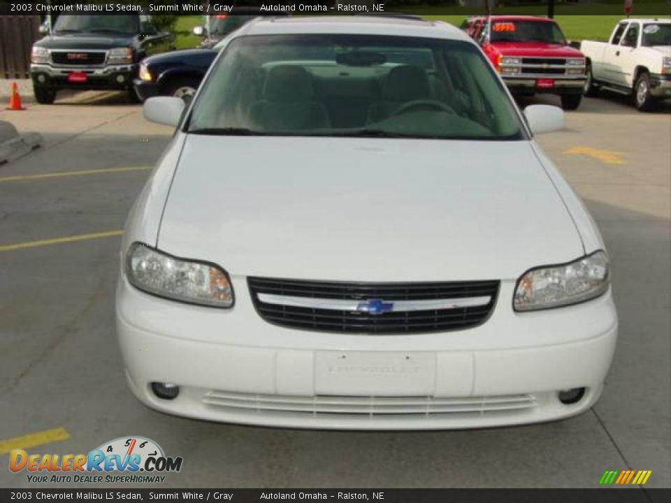 2003 Chevrolet Malibu LS Sedan Summit White / Gray Photo #12