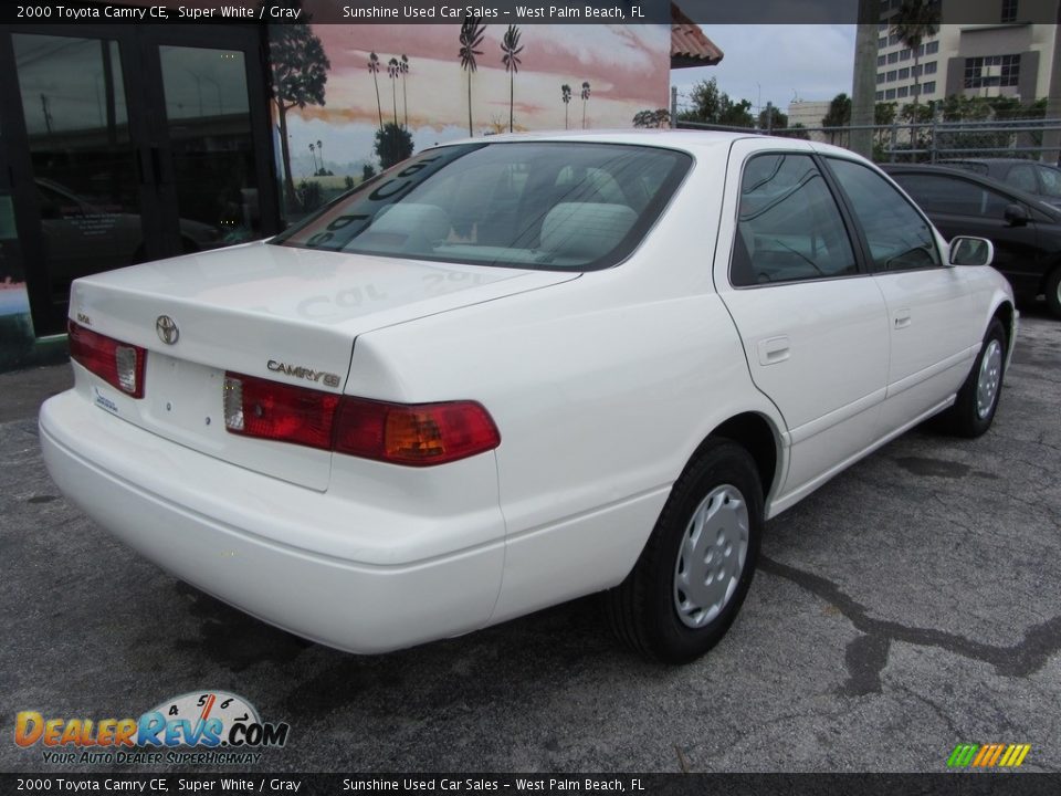 2000 Toyota Camry CE Super White / Gray Photo #6