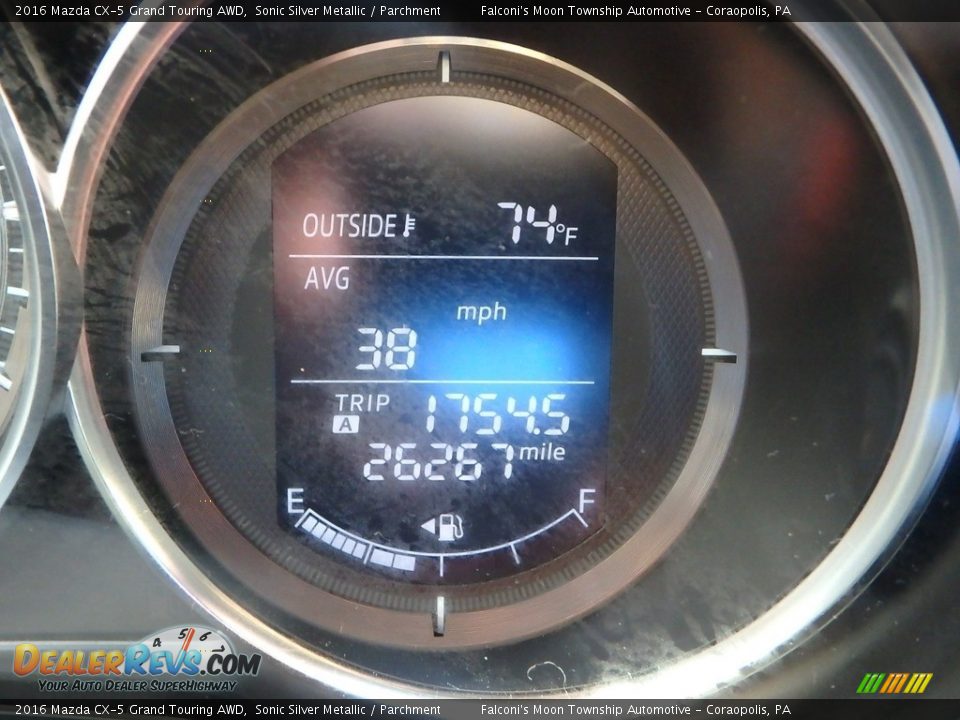 2016 Mazda CX-5 Grand Touring AWD Sonic Silver Metallic / Parchment Photo #24