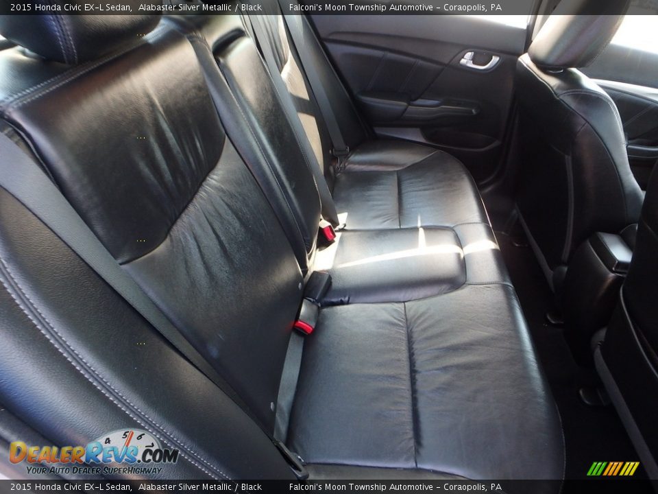 2015 Honda Civic EX-L Sedan Alabaster Silver Metallic / Black Photo #14
