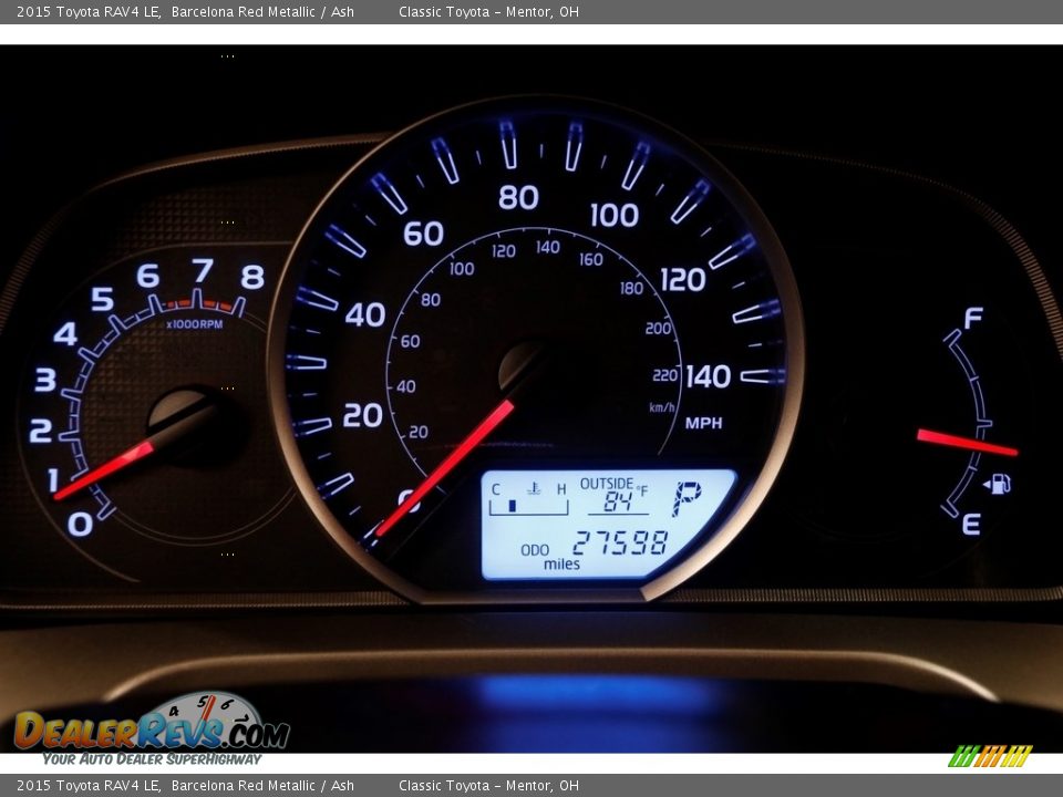 2015 Toyota RAV4 LE Barcelona Red Metallic / Ash Photo #7