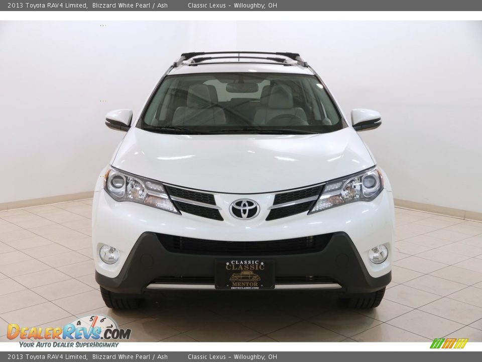 2013 Toyota RAV4 Limited Blizzard White Pearl / Ash Photo #2