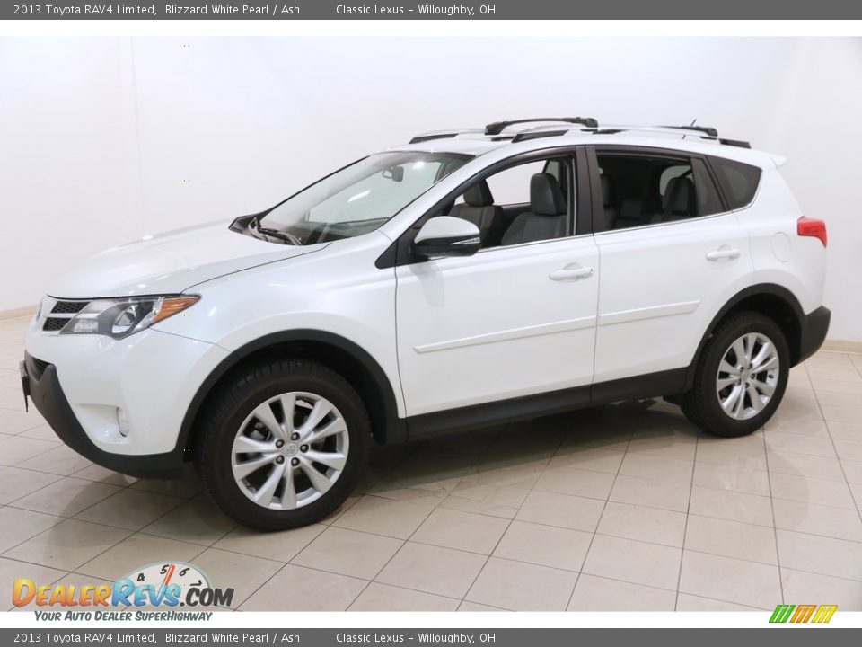 2013 Toyota RAV4 Limited Blizzard White Pearl / Ash Photo #3
