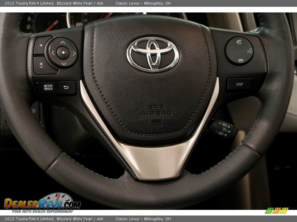 2013 Toyota RAV4 Limited Blizzard White Pearl / Ash Photo #7