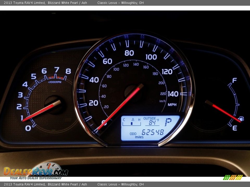 2013 Toyota RAV4 Limited Blizzard White Pearl / Ash Photo #8