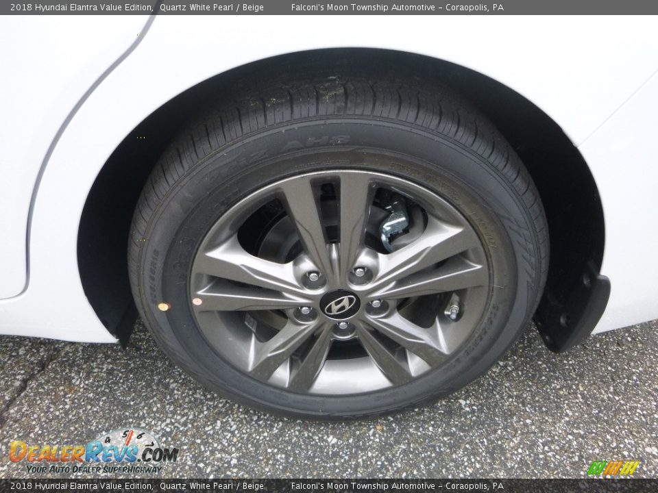 2018 Hyundai Elantra Value Edition Quartz White Pearl / Beige Photo #7