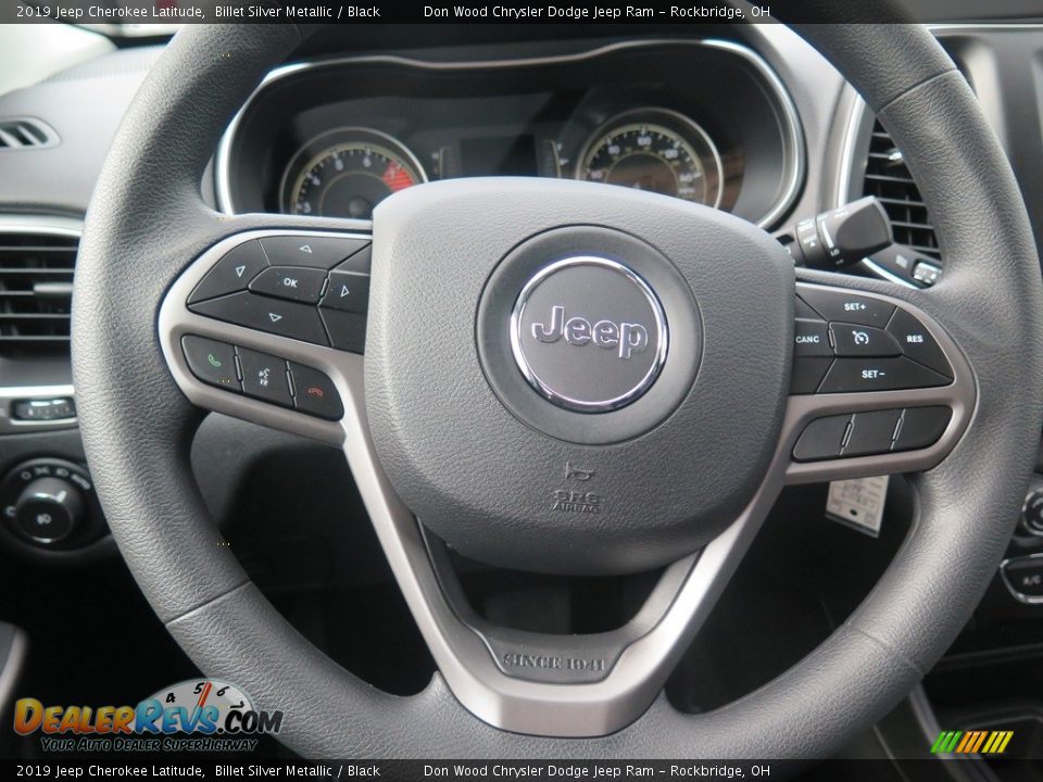 2019 Jeep Cherokee Latitude Billet Silver Metallic / Black Photo #12