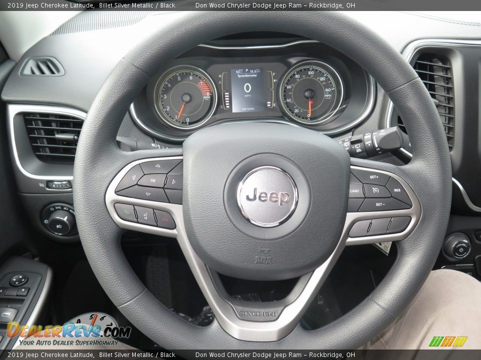 2019 Jeep Cherokee Latitude Billet Silver Metallic / Black Photo #14