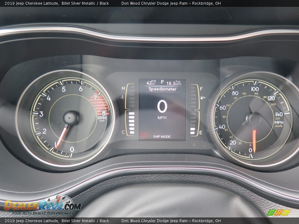 2019 Jeep Cherokee Latitude Billet Silver Metallic / Black Photo #16