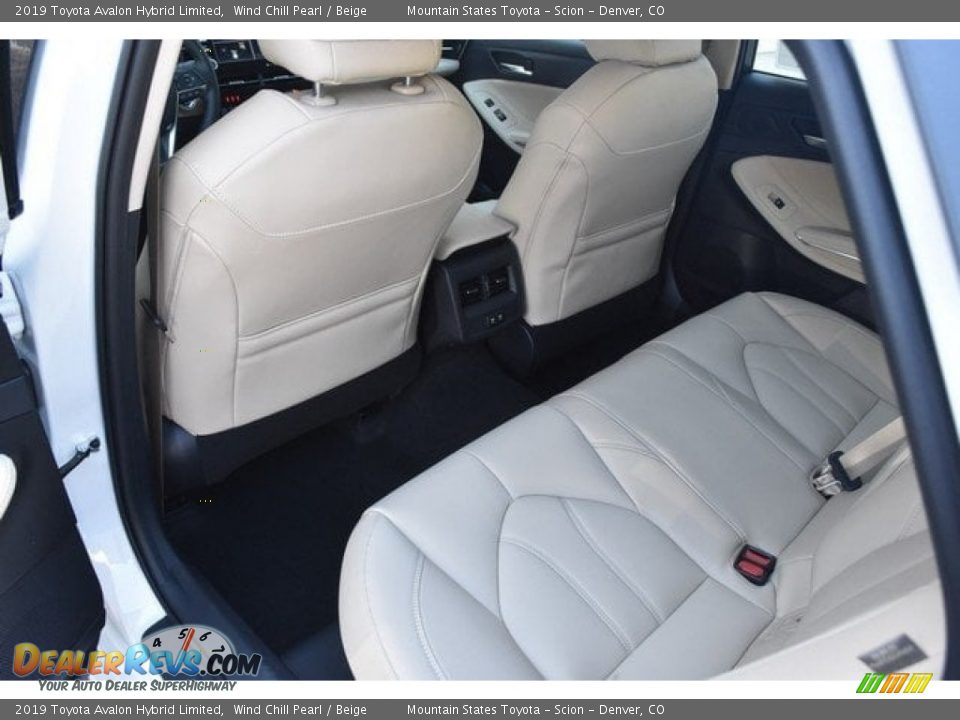 Rear Seat of 2019 Toyota Avalon Hybrid Limited Photo #14