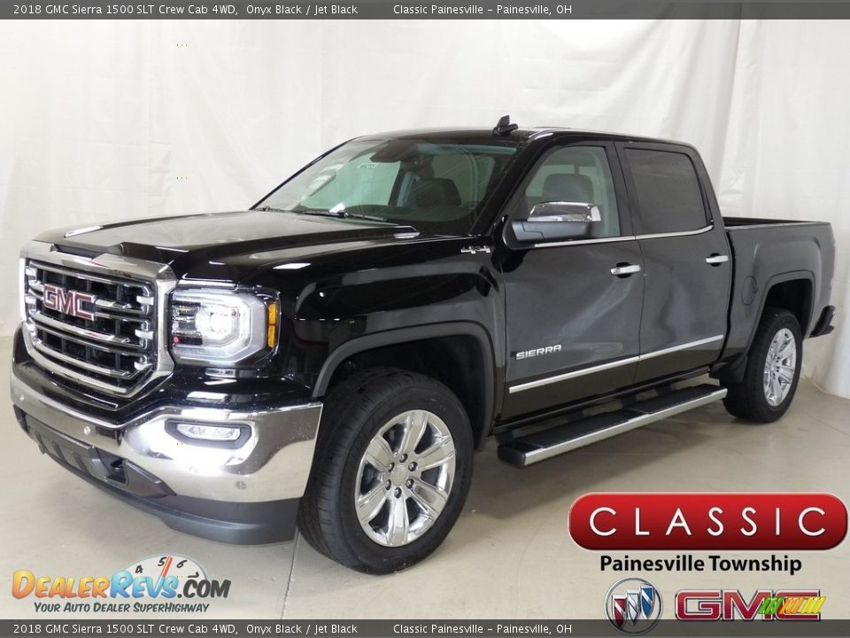 2018 GMC Sierra 1500 SLT Crew Cab 4WD Onyx Black / Jet Black Photo #1