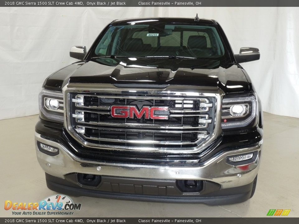 2018 GMC Sierra 1500 SLT Crew Cab 4WD Onyx Black / Jet Black Photo #4