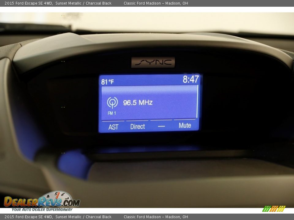 2015 Ford Escape SE 4WD Sunset Metallic / Charcoal Black Photo #9