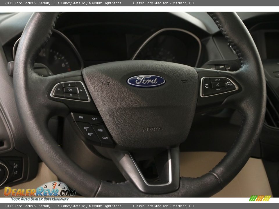 2015 Ford Focus SE Sedan Blue Candy Metallic / Medium Light Stone Photo #6