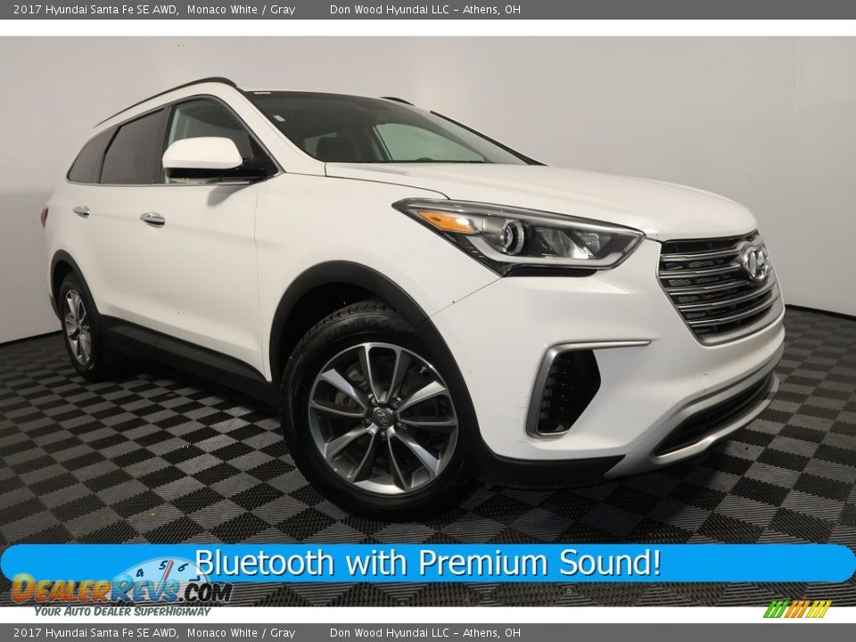 2017 Hyundai Santa Fe SE AWD Monaco White / Gray Photo #1