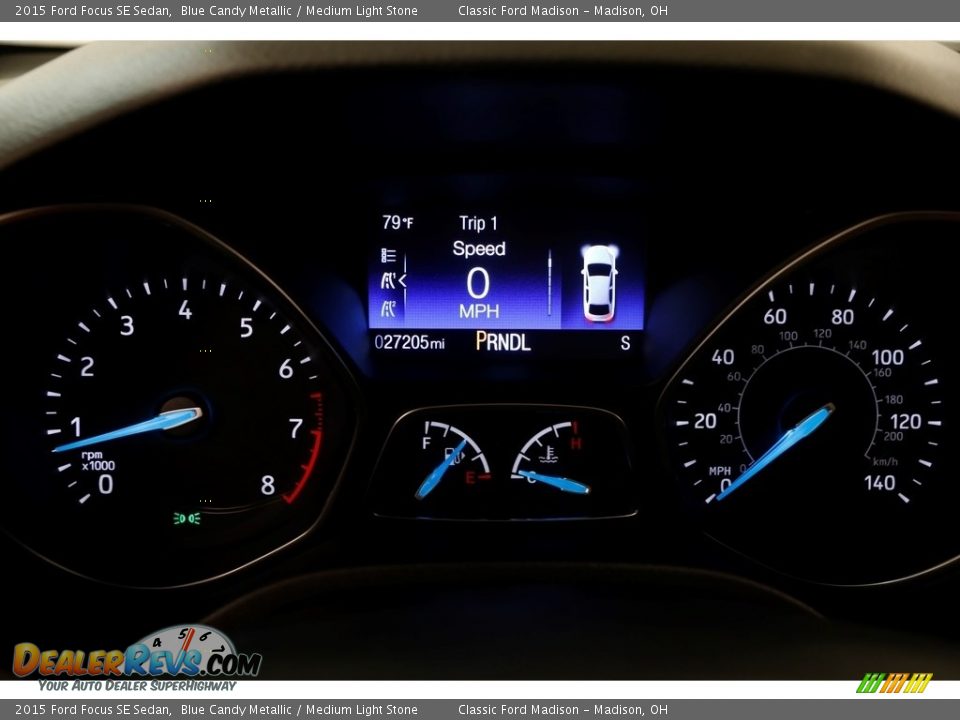 2015 Ford Focus SE Sedan Blue Candy Metallic / Medium Light Stone Photo #7