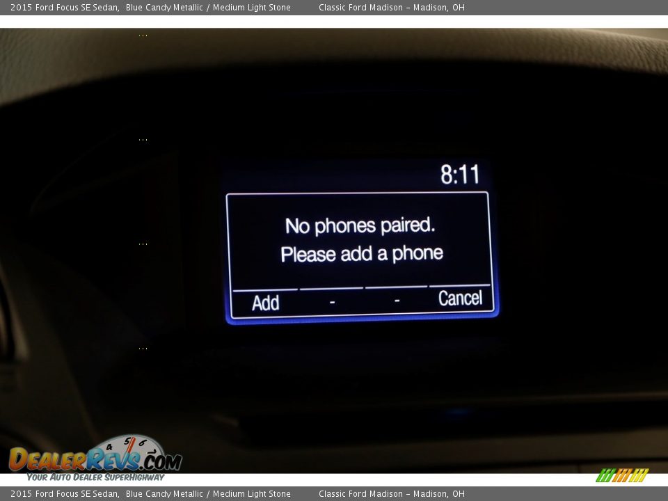 2015 Ford Focus SE Sedan Blue Candy Metallic / Medium Light Stone Photo #10