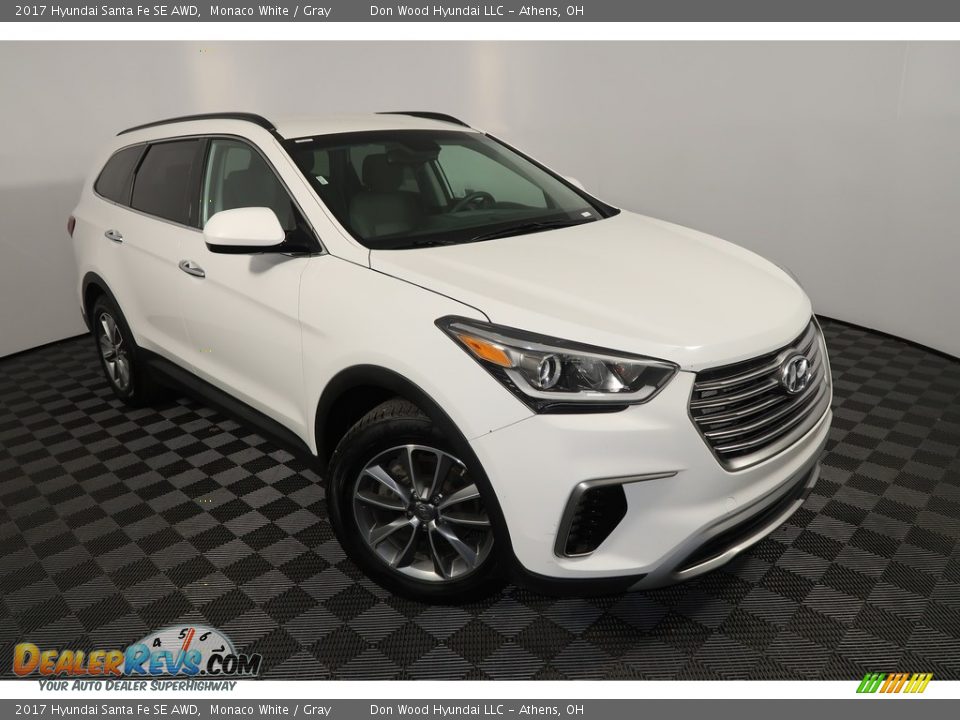 2017 Hyundai Santa Fe SE AWD Monaco White / Gray Photo #6