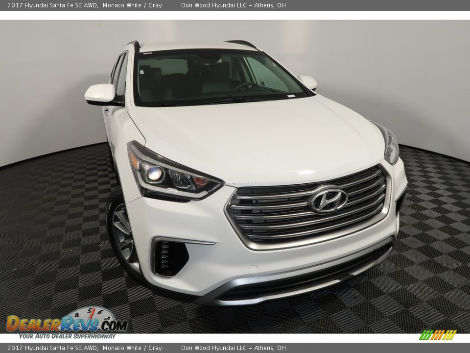 2017 Hyundai Santa Fe SE AWD Monaco White / Gray Photo #7