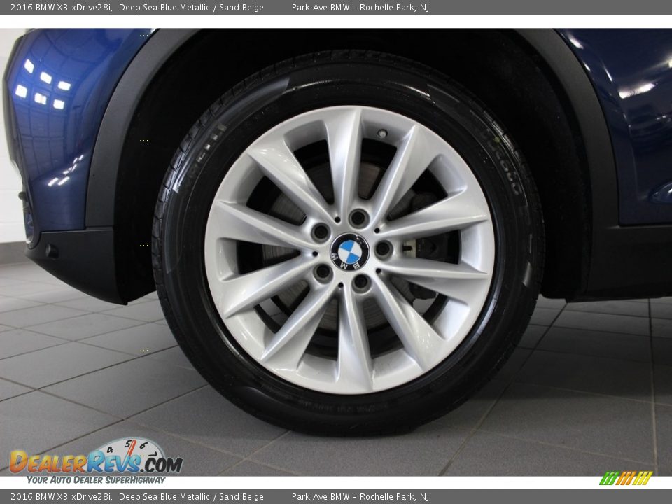 2016 BMW X3 xDrive28i Deep Sea Blue Metallic / Sand Beige Photo #30