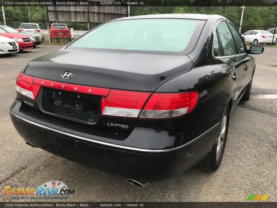 2006 Hyundai Azera Limited Ebony Black / Black Photo #6