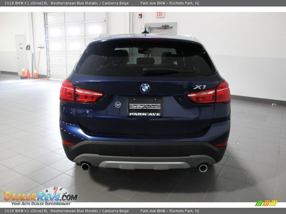 2018 BMW X1 xDrive28i Mediterranean Blue Metallic / Canberra Beige Photo #4