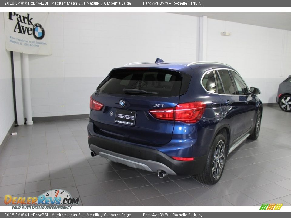 2018 BMW X1 xDrive28i Mediterranean Blue Metallic / Canberra Beige Photo #5