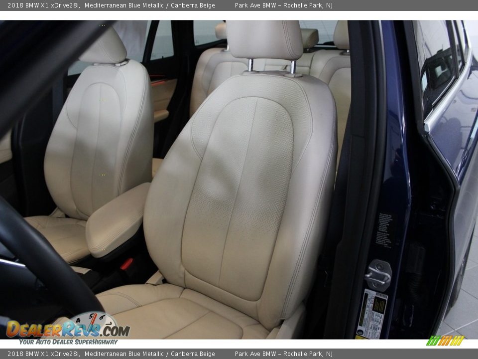 2018 BMW X1 xDrive28i Mediterranean Blue Metallic / Canberra Beige Photo #10