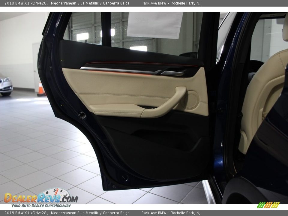 2018 BMW X1 xDrive28i Mediterranean Blue Metallic / Canberra Beige Photo #12