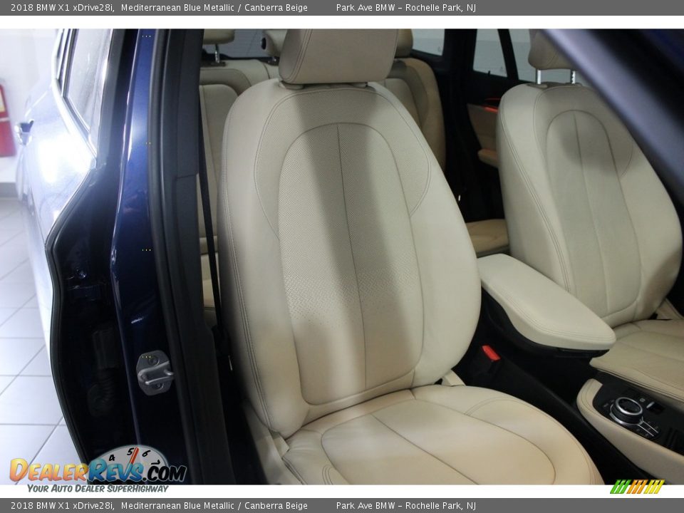 2018 BMW X1 xDrive28i Mediterranean Blue Metallic / Canberra Beige Photo #16