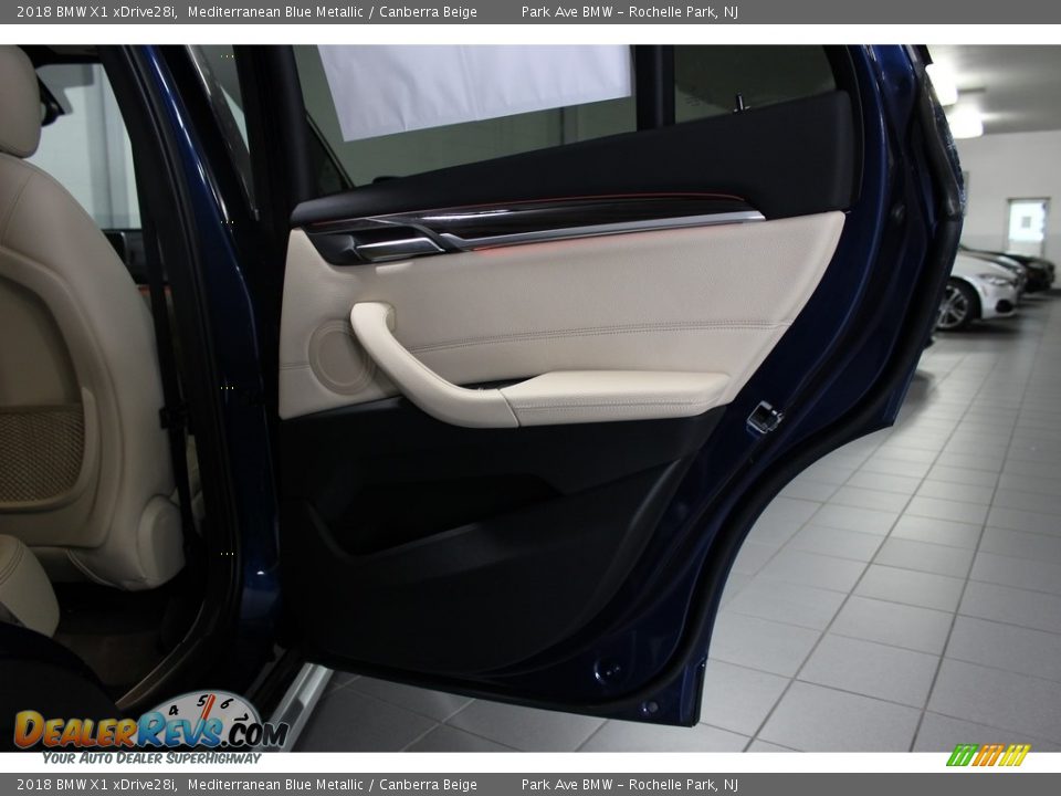 2018 BMW X1 xDrive28i Mediterranean Blue Metallic / Canberra Beige Photo #18