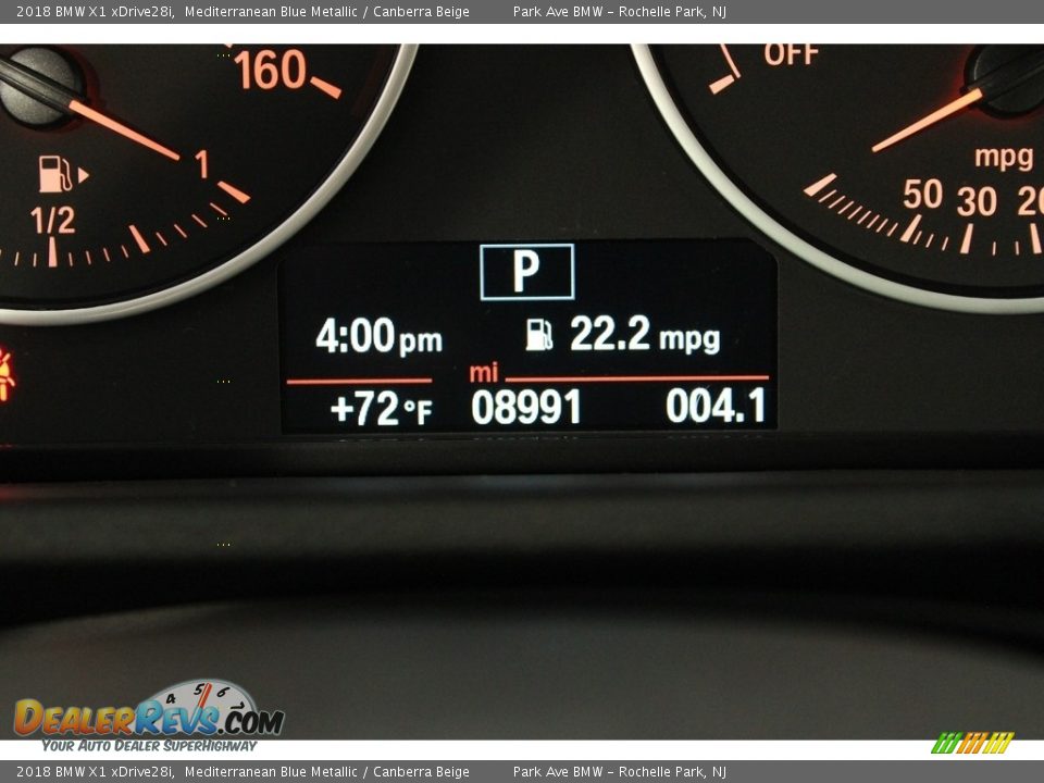 2018 BMW X1 xDrive28i Mediterranean Blue Metallic / Canberra Beige Photo #23