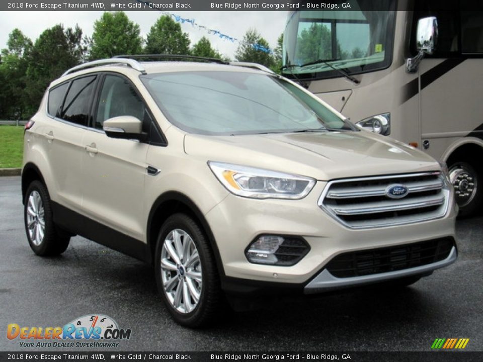 2018 Ford Escape Titanium 4WD White Gold / Charcoal Black Photo #7