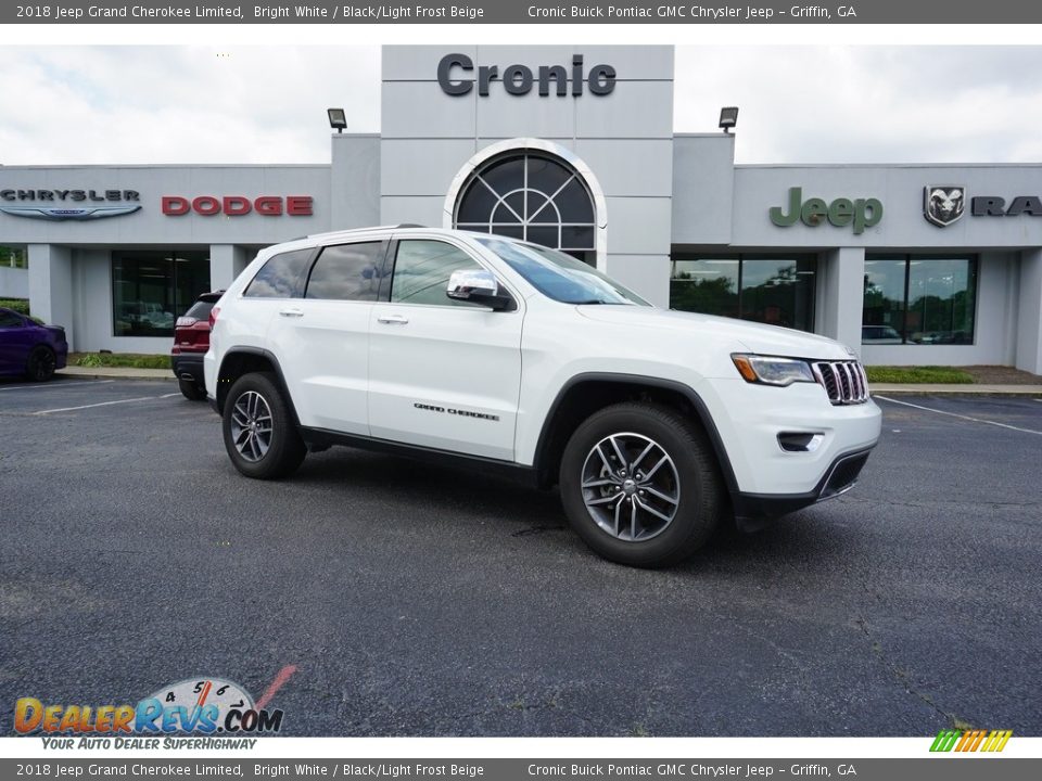 2018 Jeep Grand Cherokee Limited Bright White / Black/Light Frost Beige Photo #1