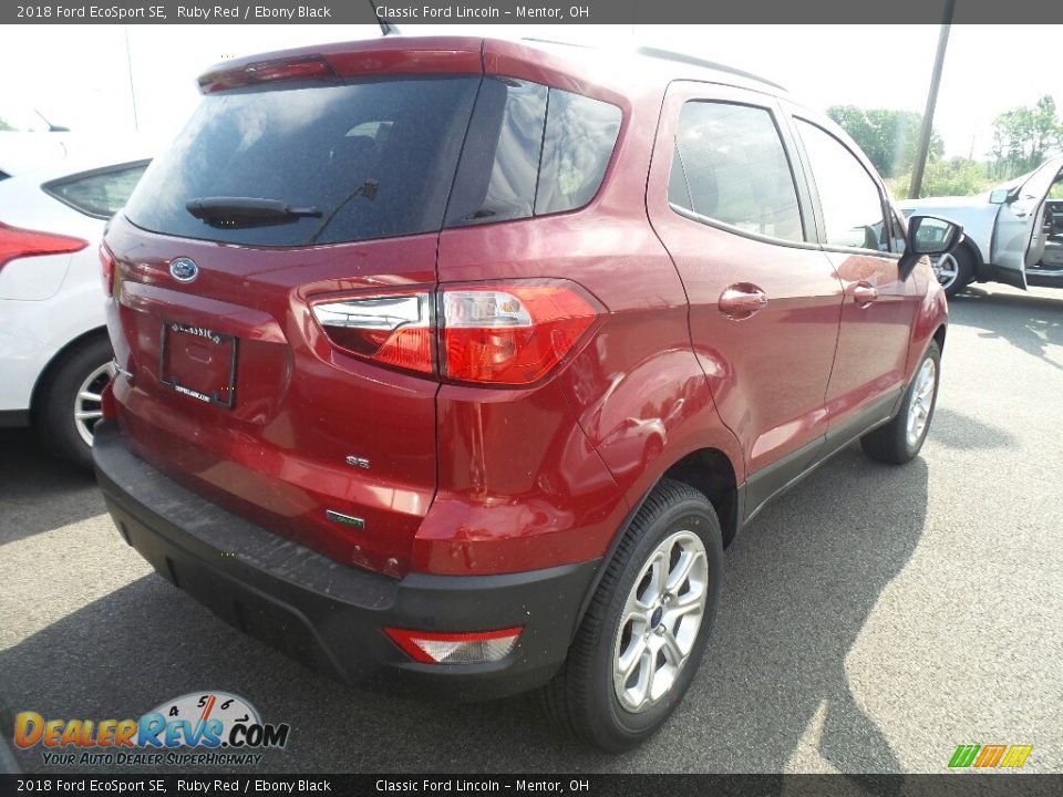 2018 Ford EcoSport SE Ruby Red / Ebony Black Photo #3