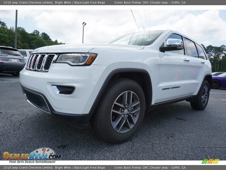 2018 Jeep Grand Cherokee Limited Bright White / Black/Light Frost Beige Photo #3