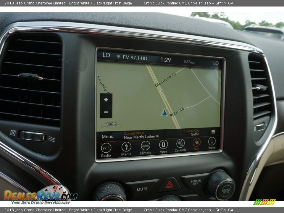2018 Jeep Grand Cherokee Limited Bright White / Black/Light Frost Beige Photo #7