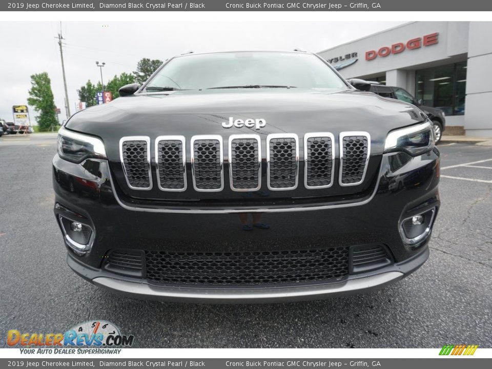 2019 Jeep Cherokee Limited Diamond Black Crystal Pearl / Black Photo #2