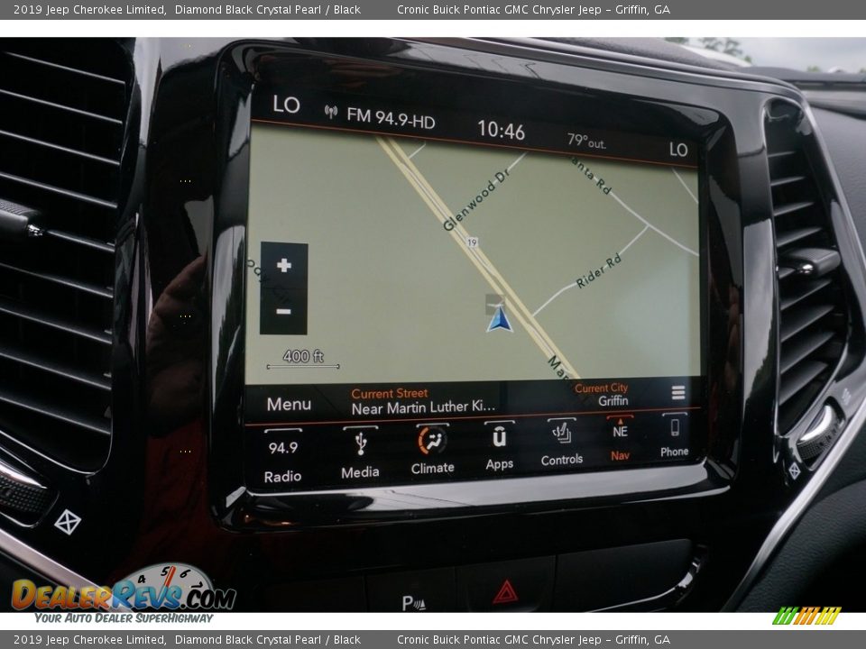 2019 Jeep Cherokee Limited Diamond Black Crystal Pearl / Black Photo #7