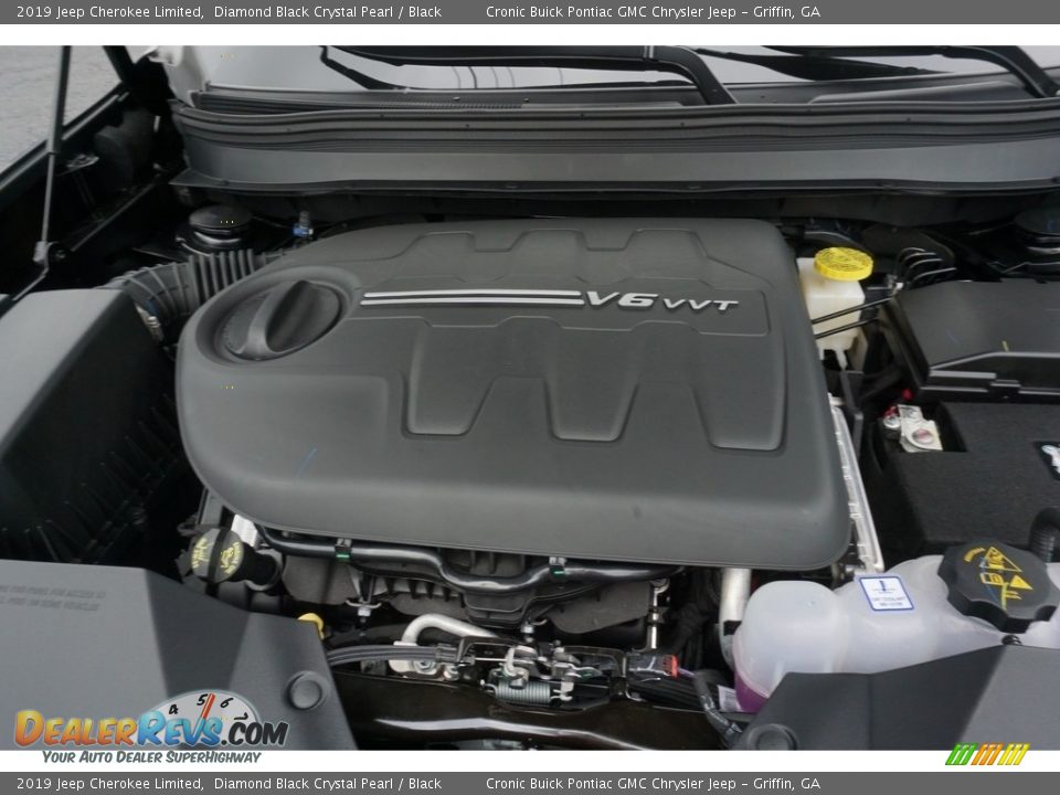 2019 Jeep Cherokee Limited Diamond Black Crystal Pearl / Black Photo #10