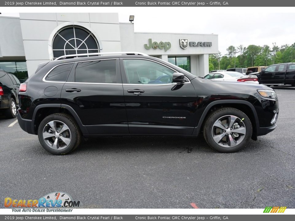 2019 Jeep Cherokee Limited Diamond Black Crystal Pearl / Black Photo #11